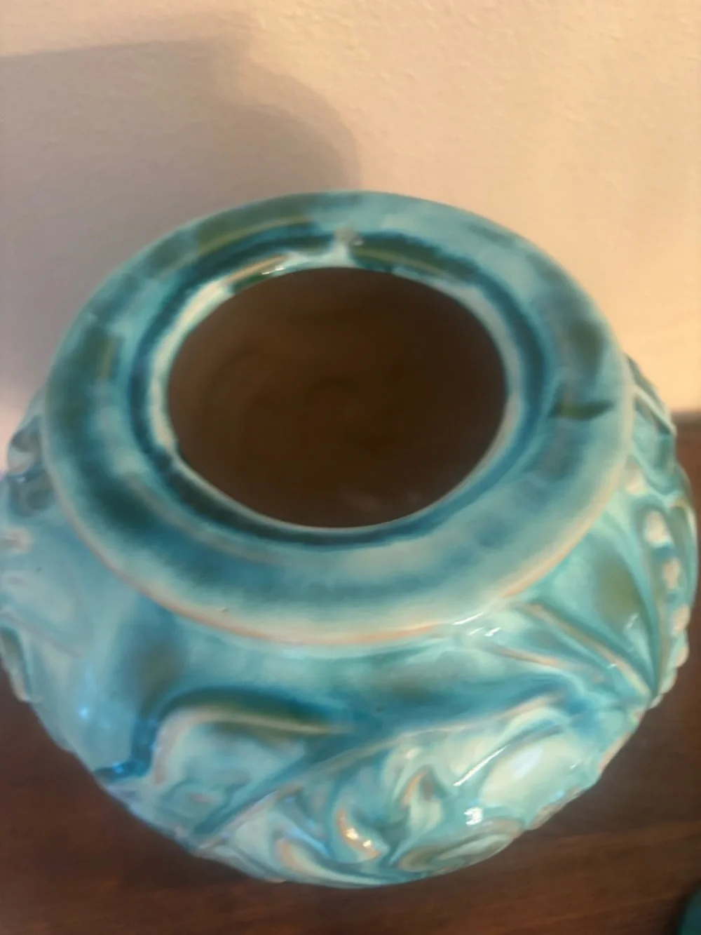 Turquoise Ceramic Decorative Covered Jar - Home Accents